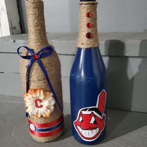 Cleveland Indians decorative bottles
